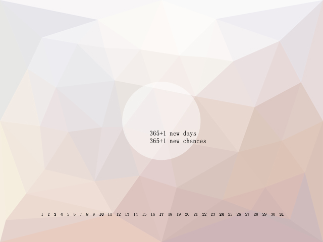 wallpaper 2016 by blick7 | 365+1 new days 365+1 new chances 