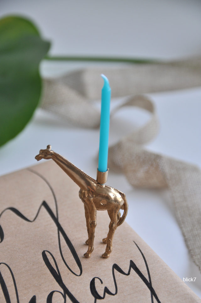 Kerzentier Giraffe gold