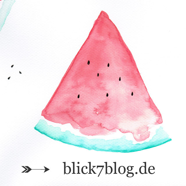 Wassermelone Aquarell