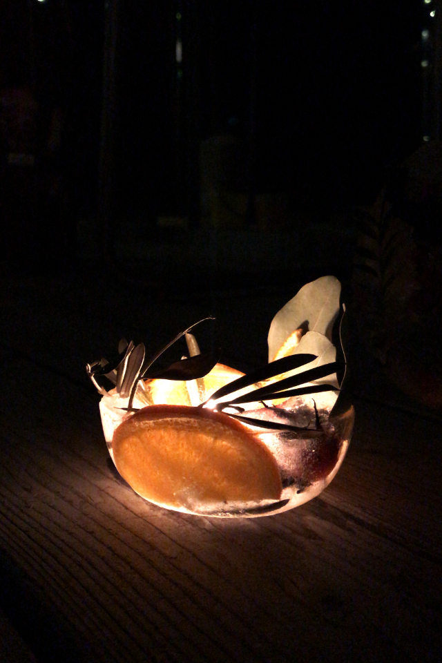 Eislaterne mit Orange und Eukalyptus DIY