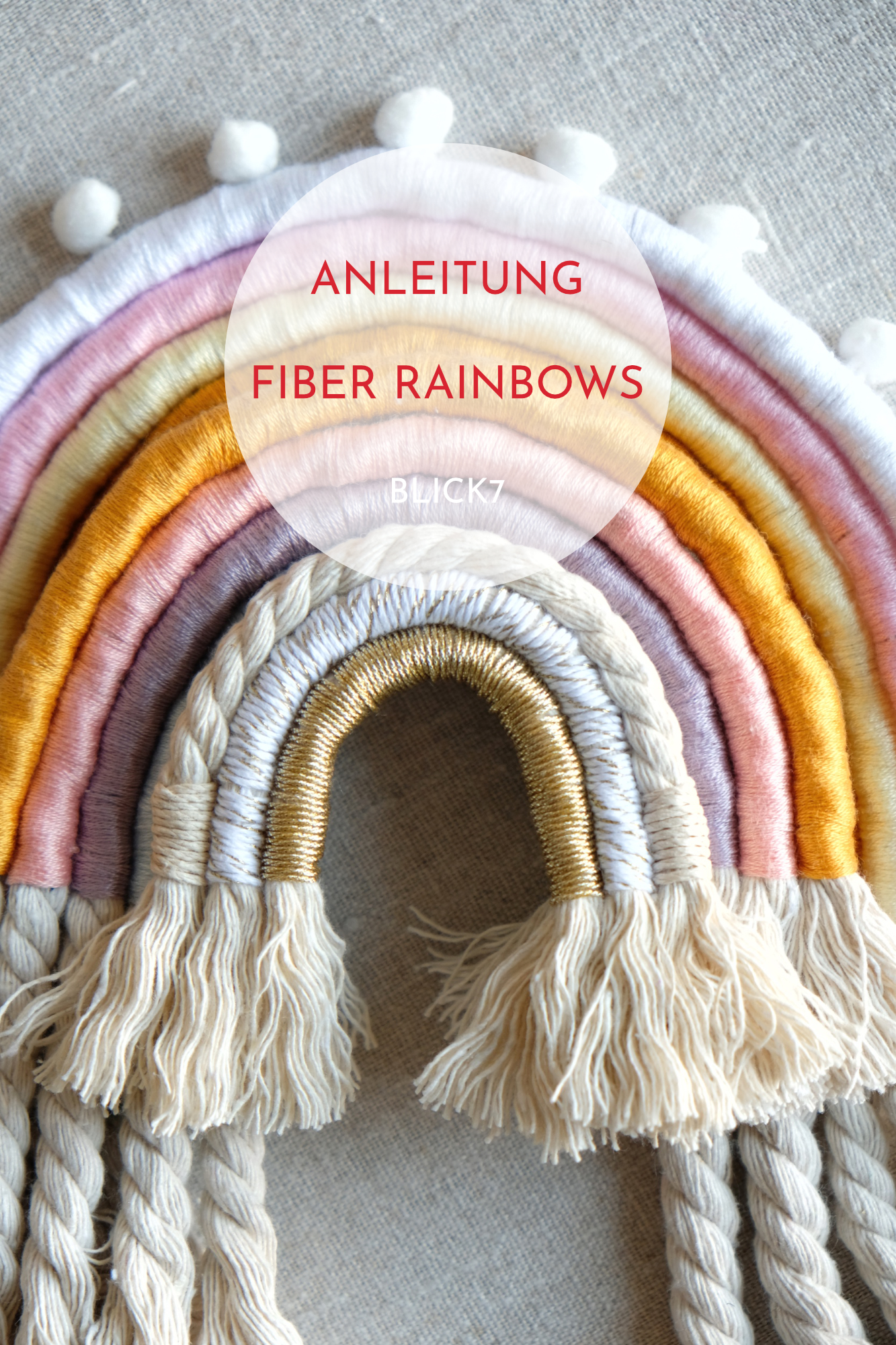 DIY Anleitung fiber rainbows - Makramee Regenbogen blick7